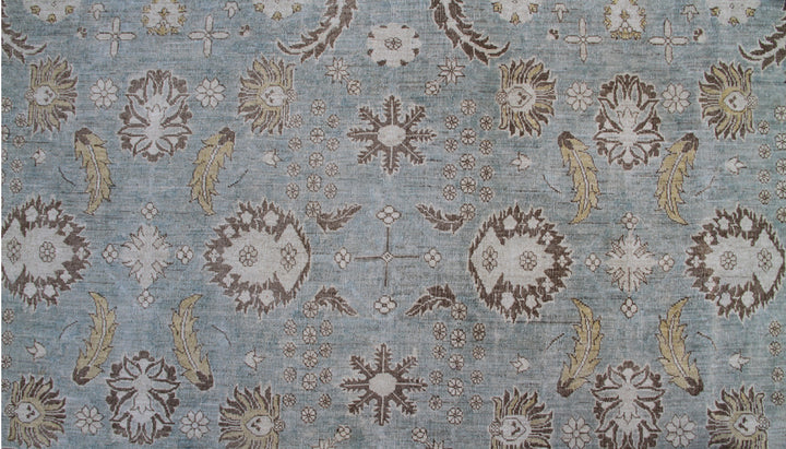 Very Fine Large Blue Tabriz Design Ariana Traditional Rug