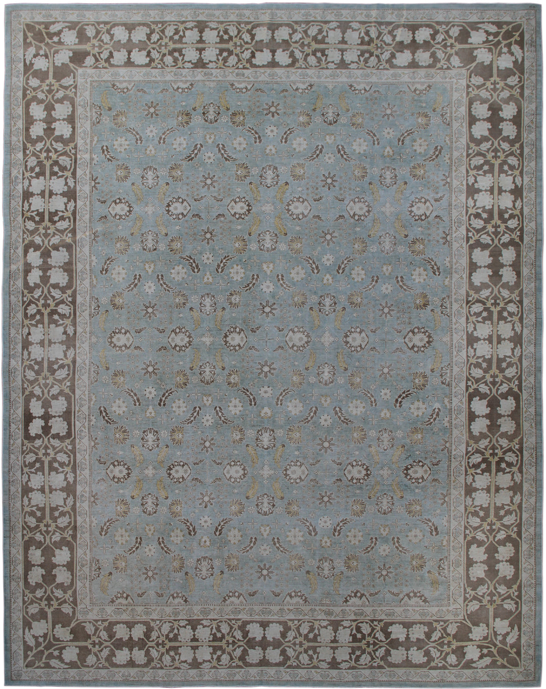 Very Fine Large Blue Tabriz Design Ariana Traditional Rug