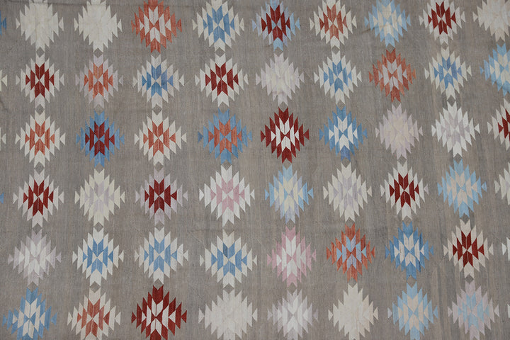 12'x18' Large Wool Kilim | Southwest Design Hand-woven Kilim