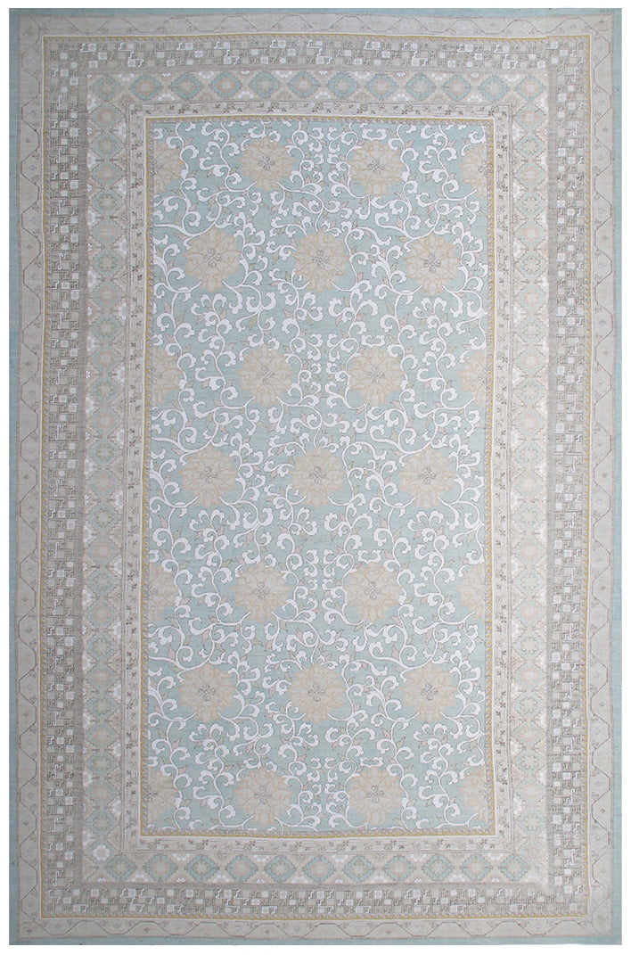 Samarkand-Khotan Rug – Blue Afghan Geometric Luxury | Hand-Knotted by Hazara Women
