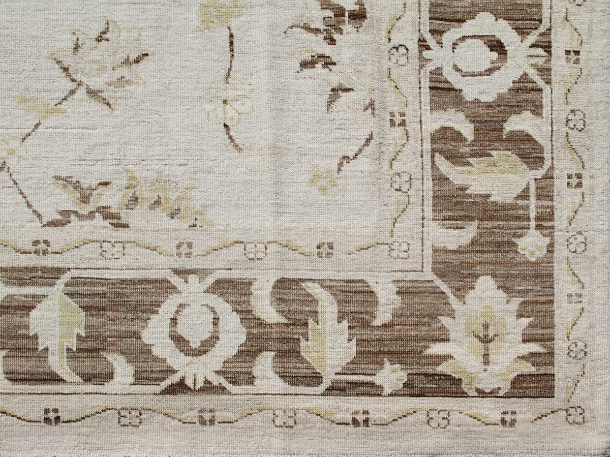 6'x9' Sultanabd Design, Aqua brown Ariana Traditional Rug