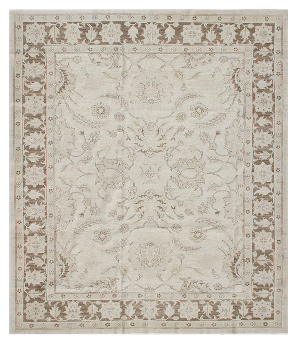 8x9 Soft Color Persian Sultanabad Design Hand-knotted Wool Ariana Traditional Rug.