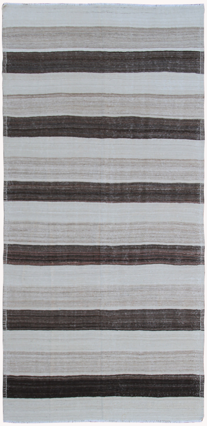 6'x10' Earth Tone Afghan Flat-weave Ariana Kilim Rug