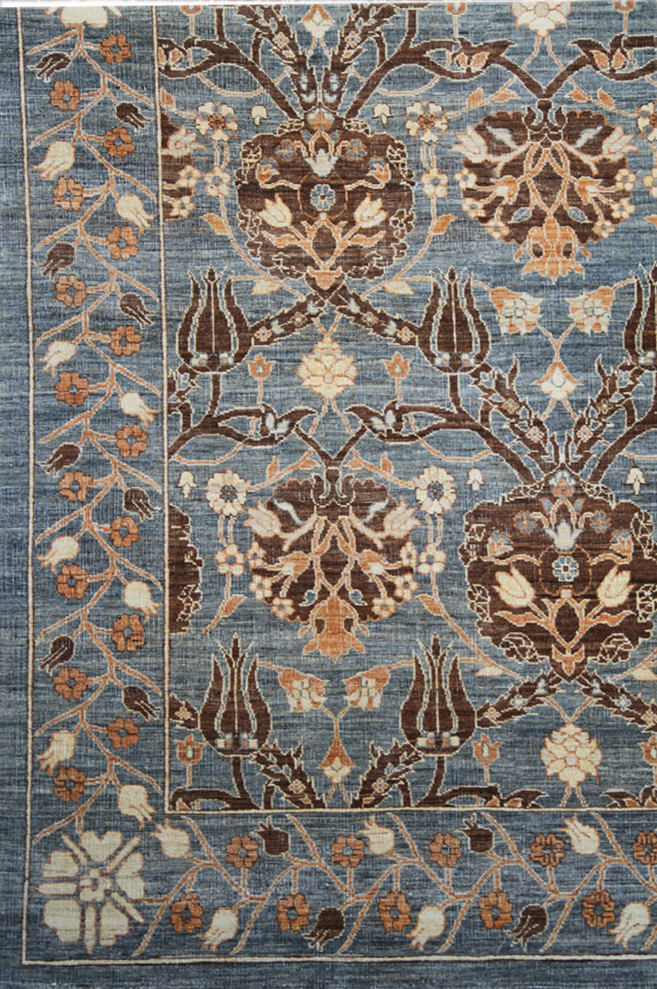 10x19 Large Gray Ottoman Design Ariana Transitional Rug