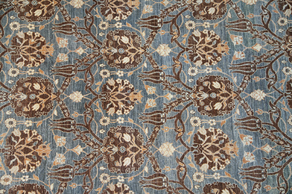 10x19 Large Gray Ottoman Design Ariana Transitional Rug