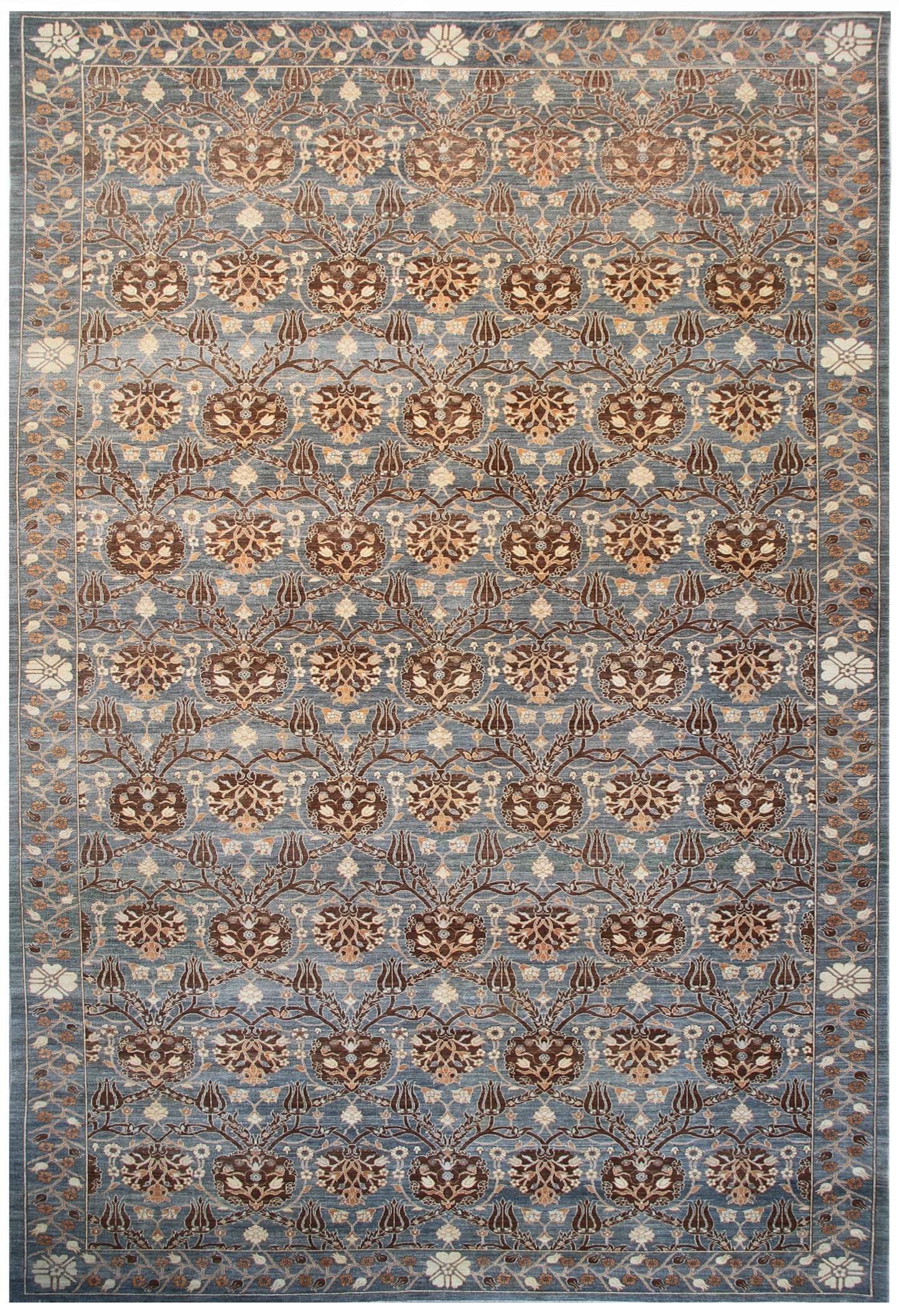 10x19 Large Gray Ottoman Design Ariana Transitional Rug