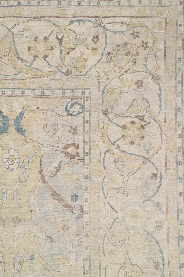 13'x18' Fine Large Silk & Wool Rug | Persian Polonaise Design