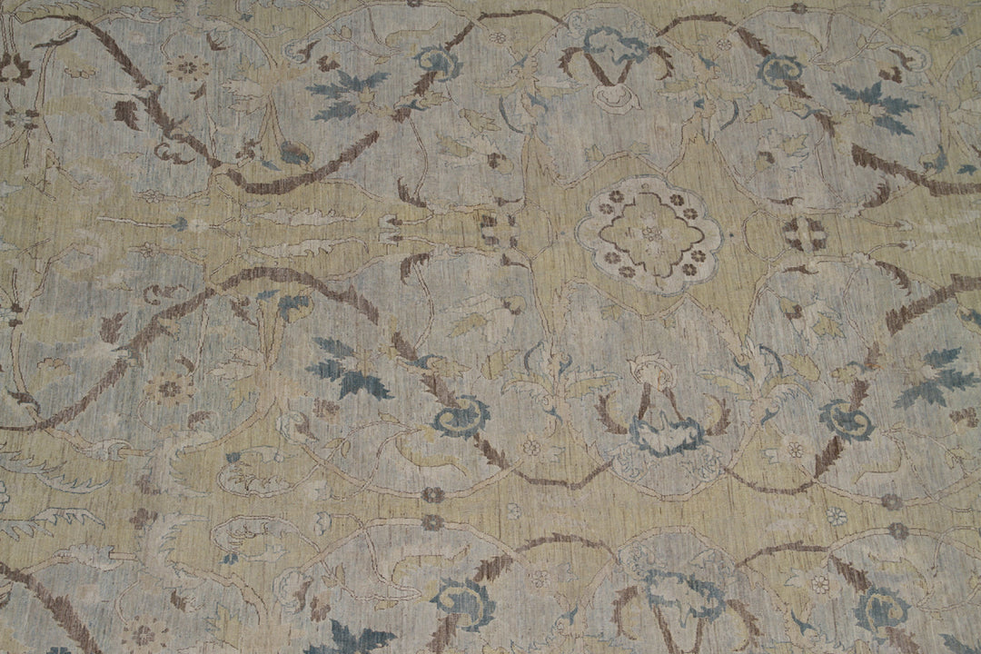 13'x18' Fine Large Silk & Wool Rug | Persian Polonaise Design
