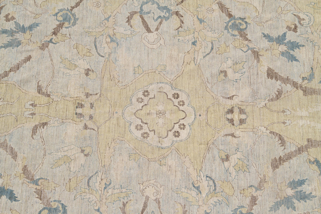 13'x18' Fine Large Silk & Wool Rug | Persian Polonaise Design