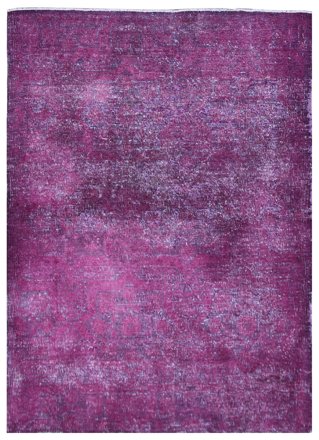 4'x6' Purple Aubergine Vintage Style Ariana Overdyed Rug