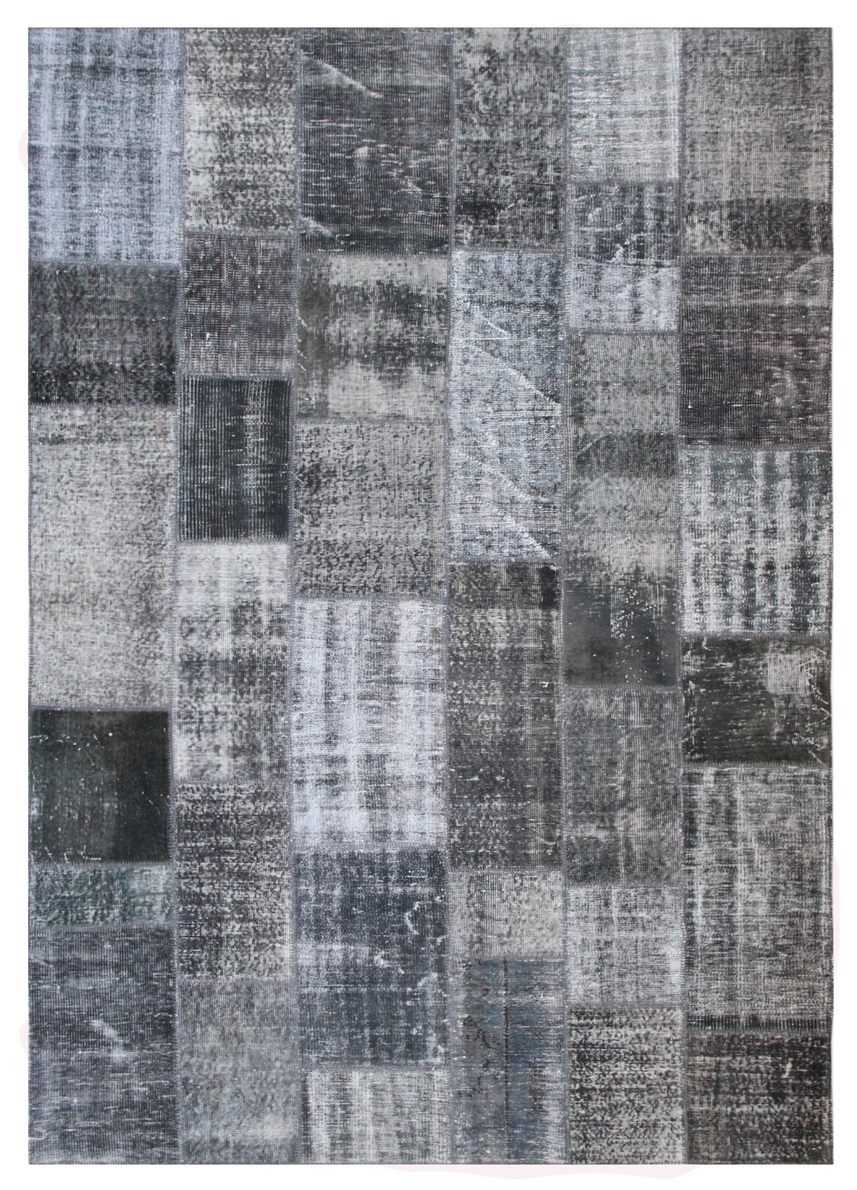 9.06 x 6.06 Grey Turkish Patchwork.