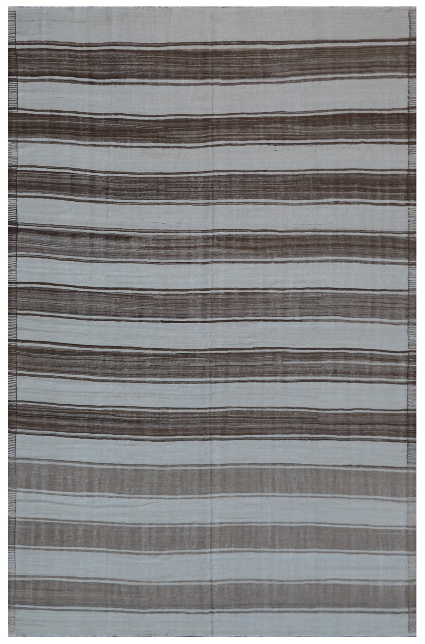 9'x12' Ariana Striped Brown Beige Kilim