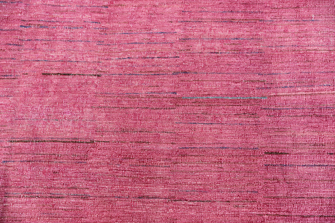 5x6 Contemporary Modern Stria Design Red Overdye Rug