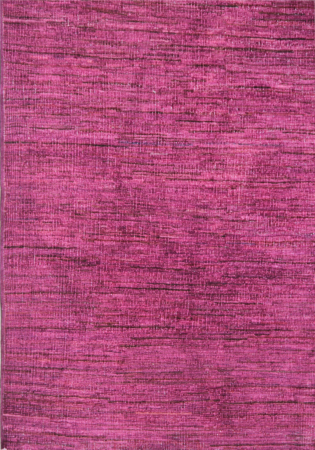 7'x10' Solid Magenta Pink Hand-Knotted Ariana Overdyed Area Rug