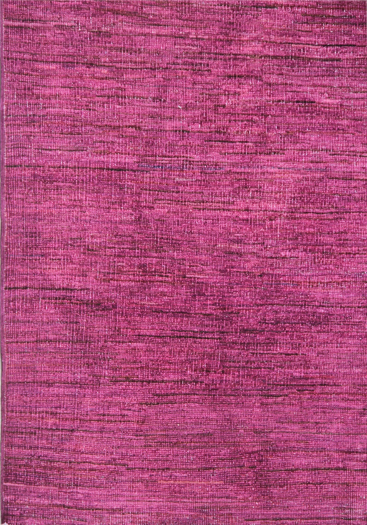 9.06 x 6.06 Solid Plain Hot Pink Hand-Knotted Ariana Overdye Area Rug