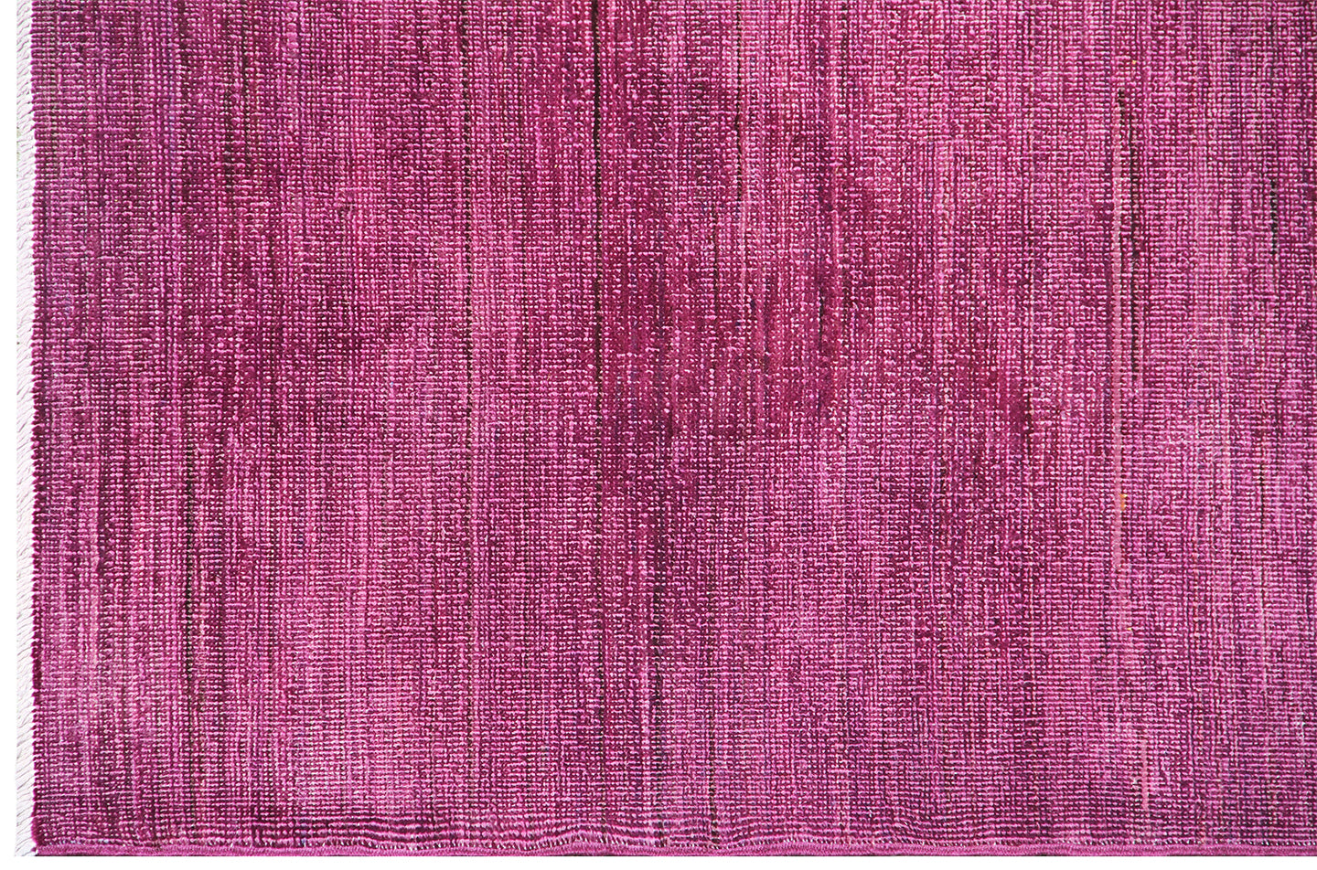 8x9 Magenta Hot Pink Plain Simple Ariana Modern Over-Dye Rug