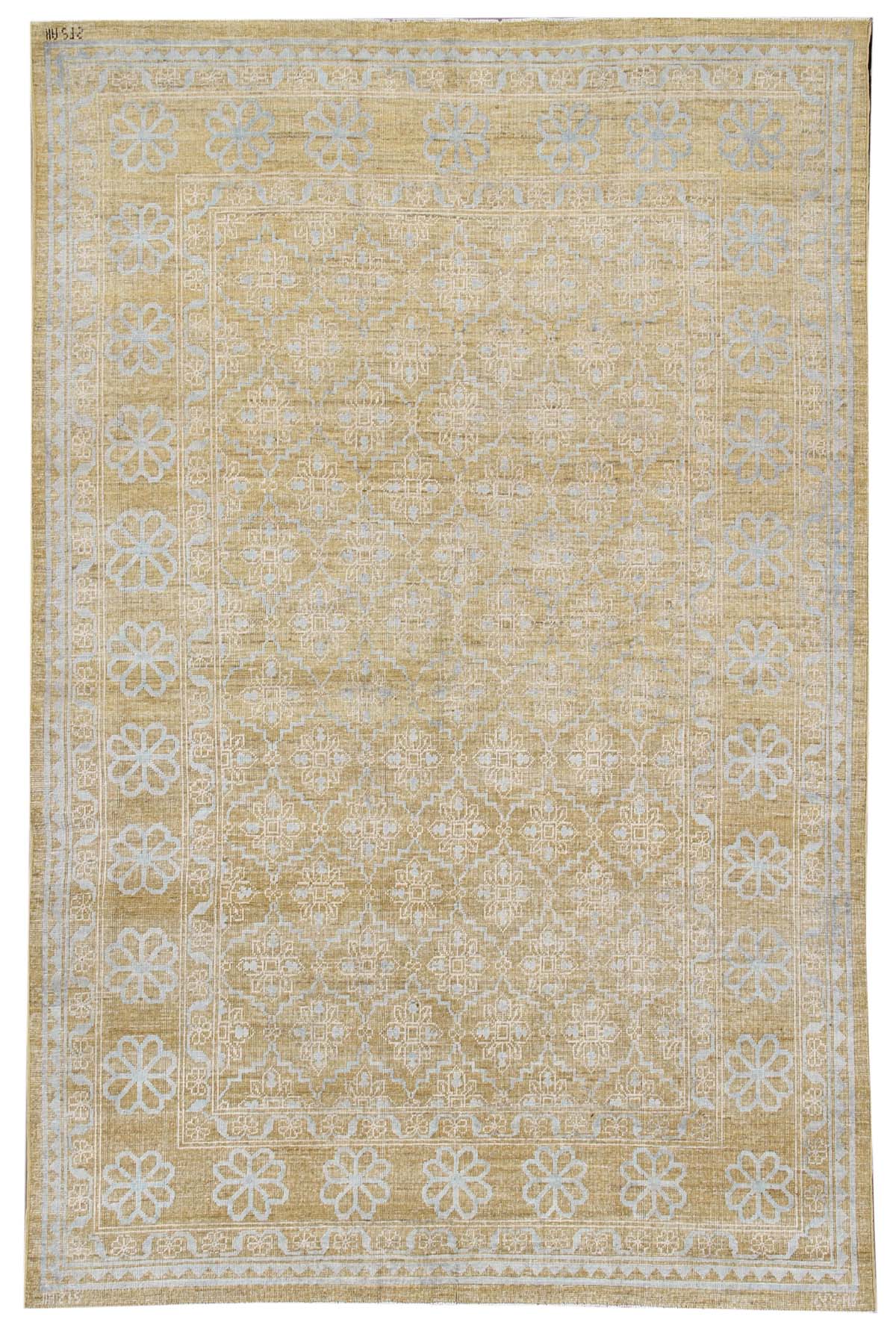 6x9 Yellow Ariana Transitional Khotan Design