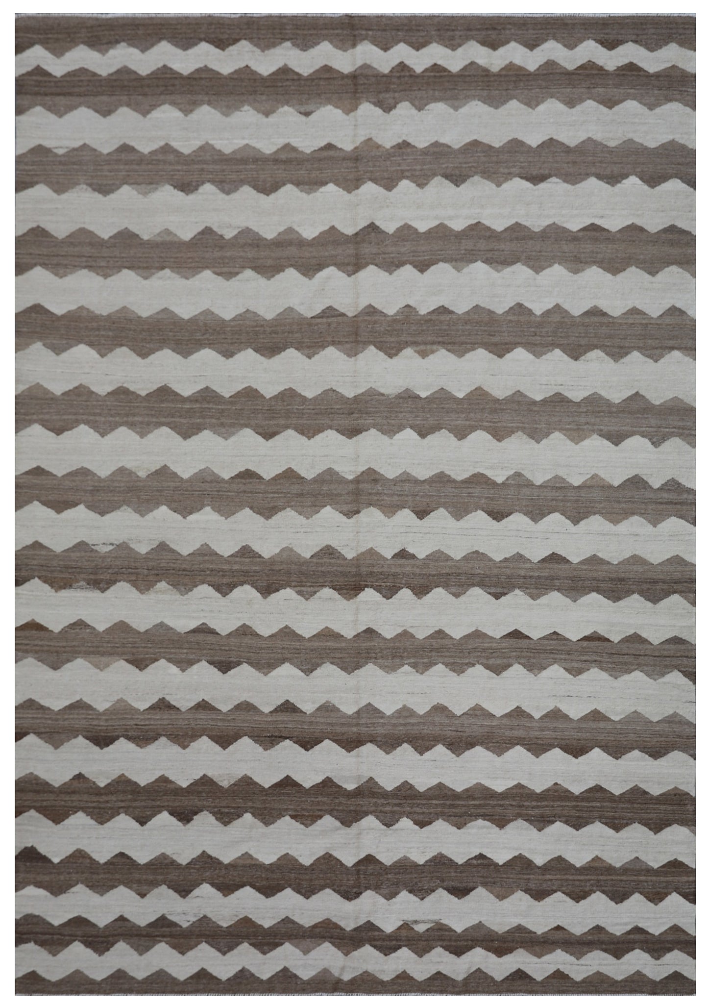 8x11 Ariana Striped earth Tone Brown Tan Kilim