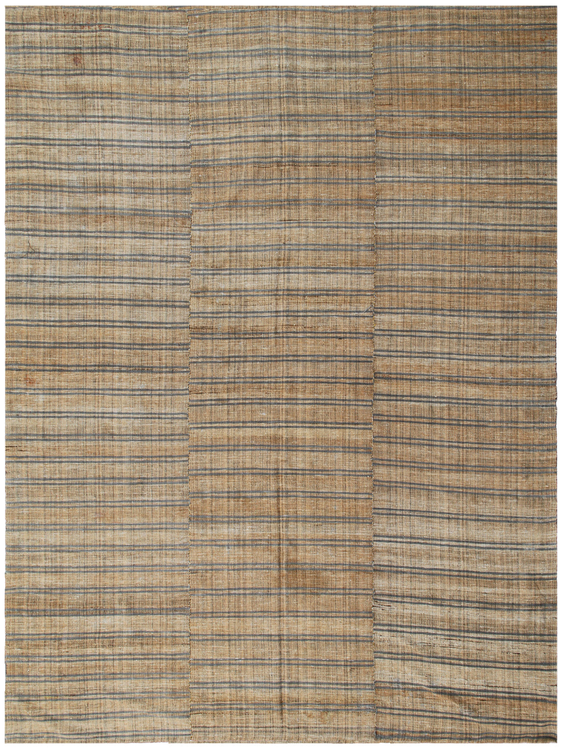 7x9 Vintage Brown Turkish Kilim Flatweave