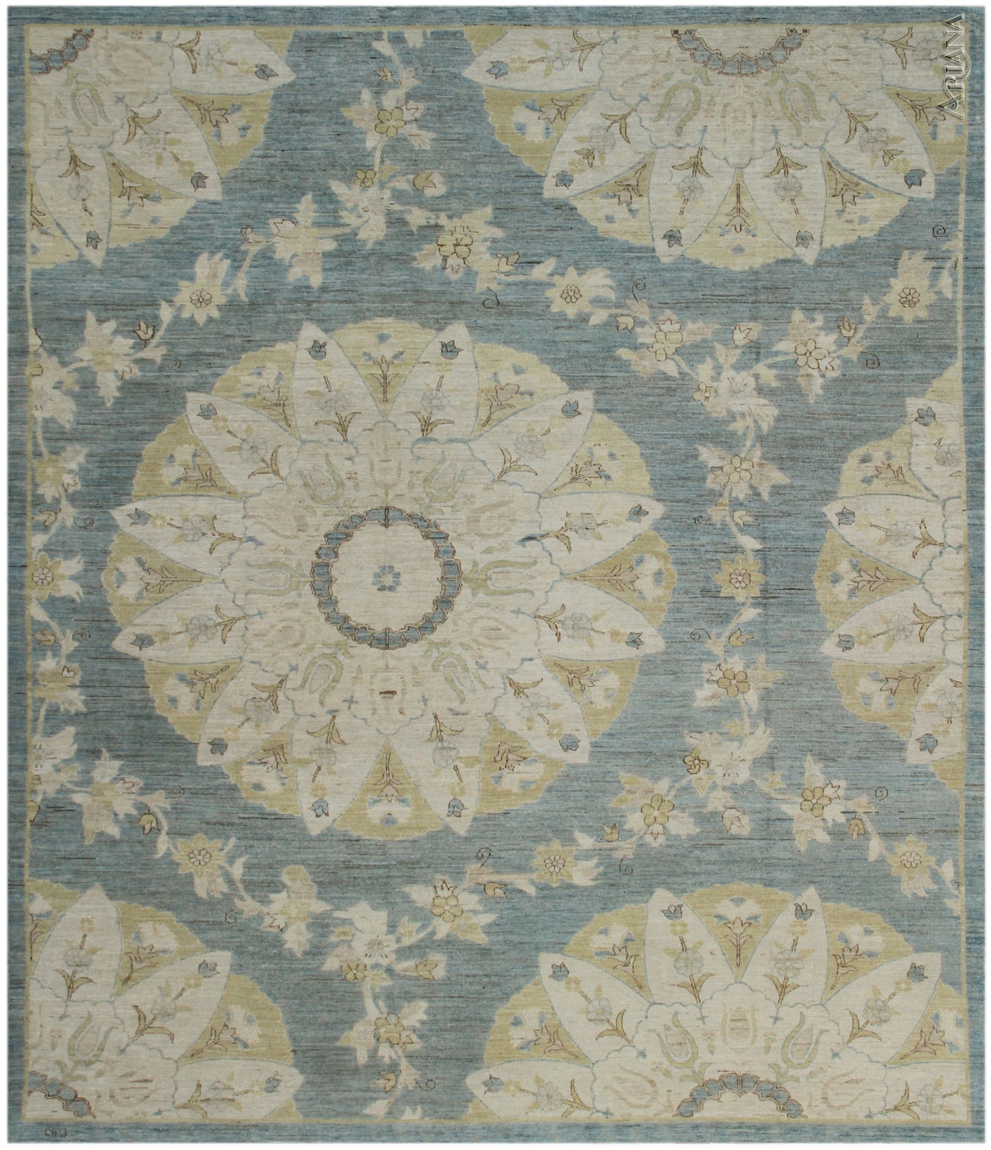 10' x 8' Ariana Soft Blue Ottoman Design Area Rug