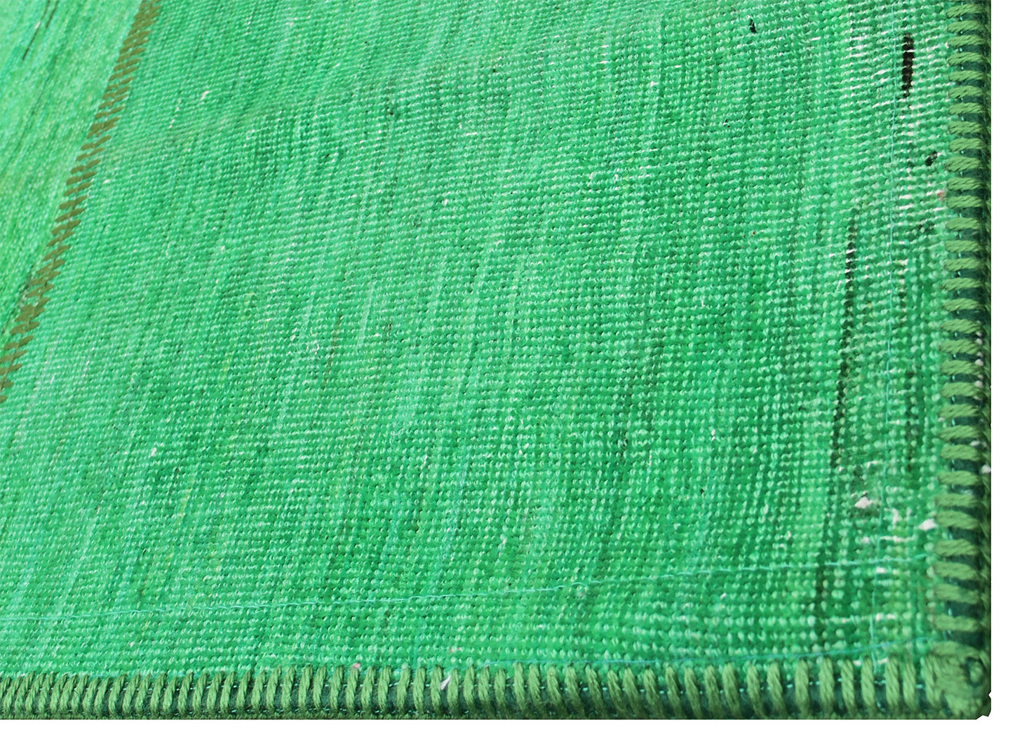 7'x10' Green Ariana Patchwork Overdyed Wool Area Rug