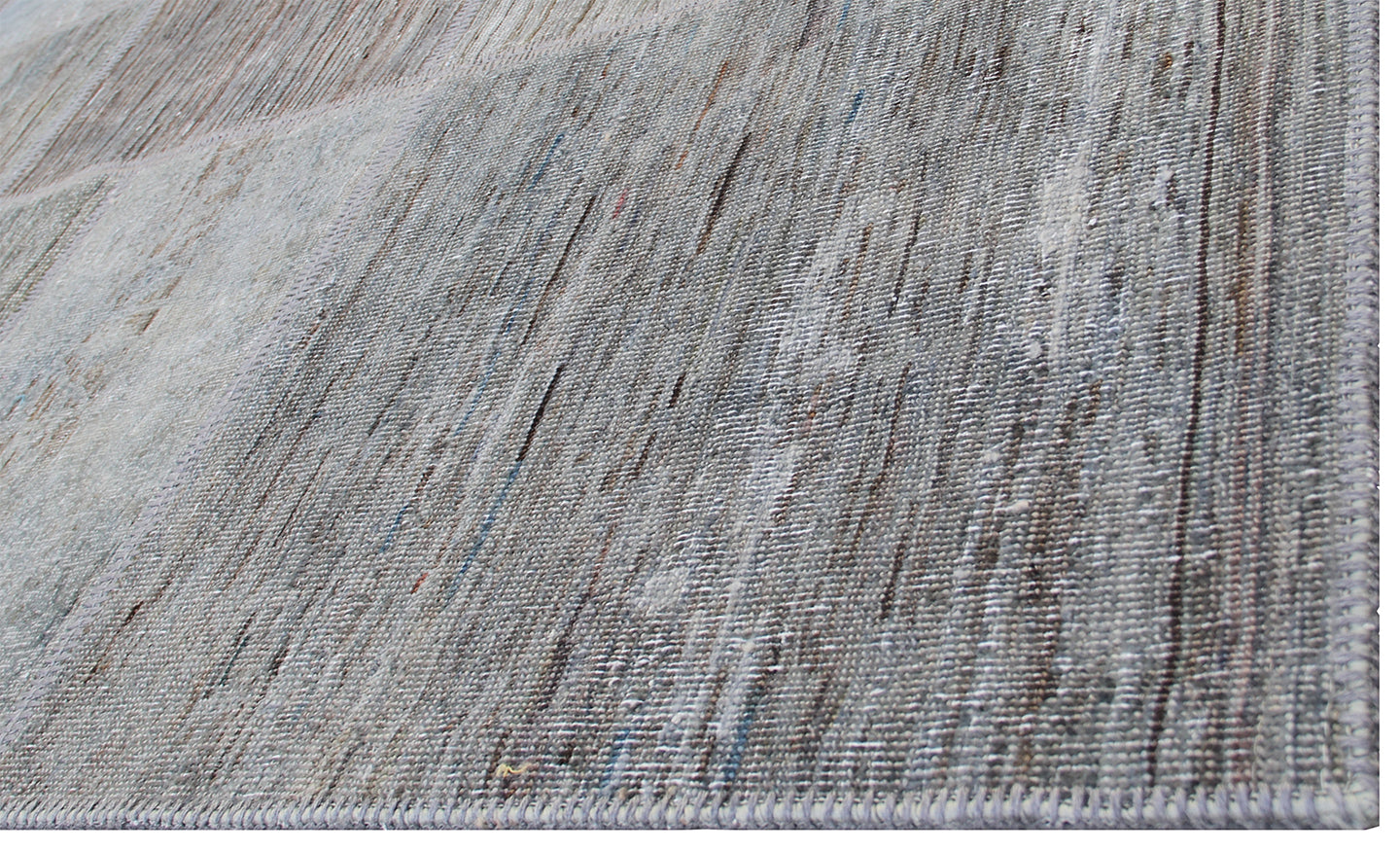 8'x10' Ariana Patchwork Grey Overdye Rug