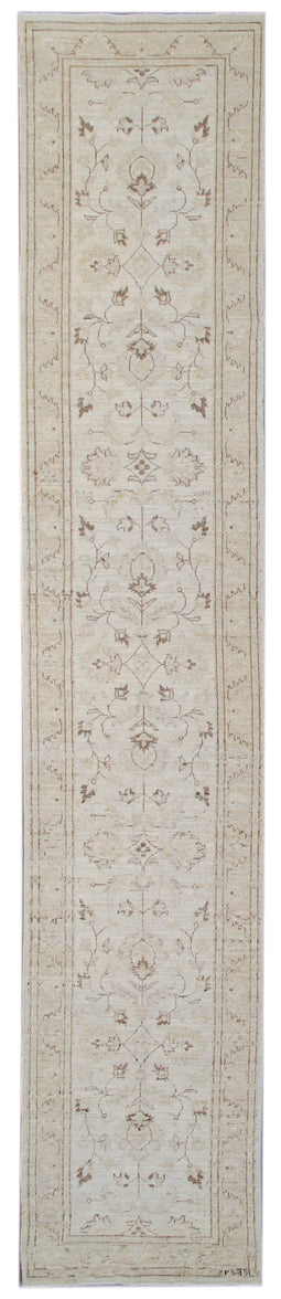 3x14 Indiana Agra Design White Cream Light Ariana Traditional Runner Rug