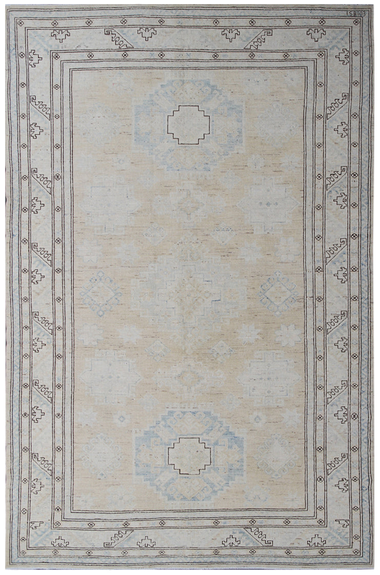 8'x6' Ariana Traditional Caucasian Design Hazara Rug