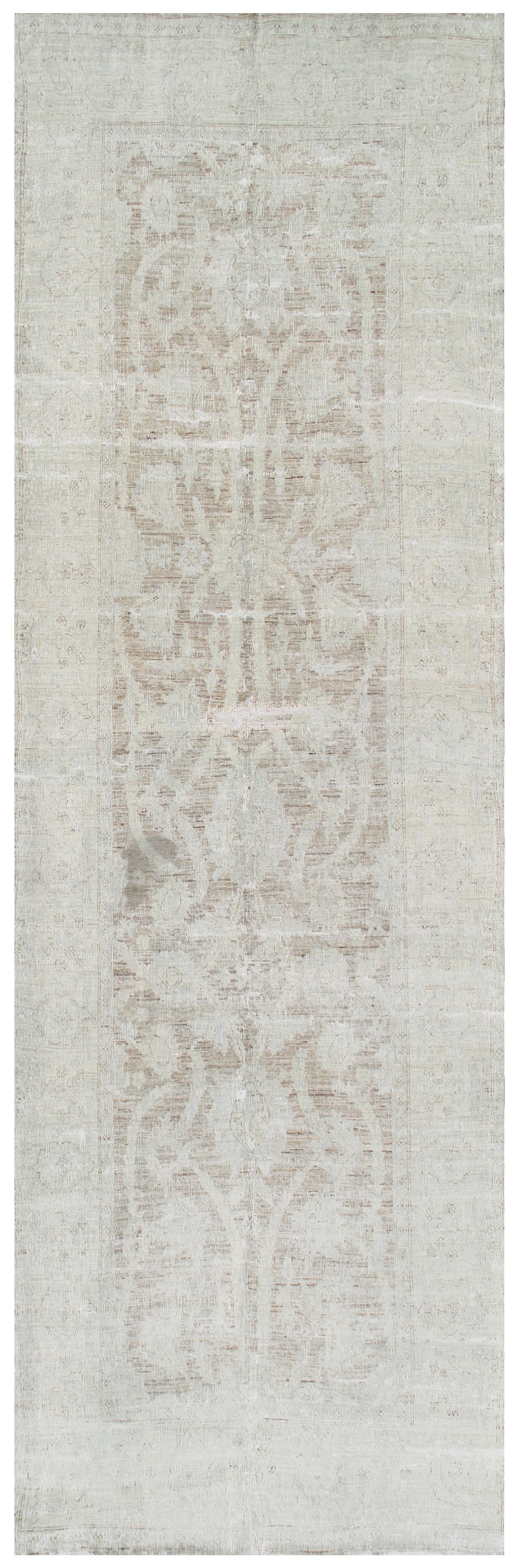 4x10 Pale Indian Design Contemporary Ariana Vintage Collection Runner Rug
