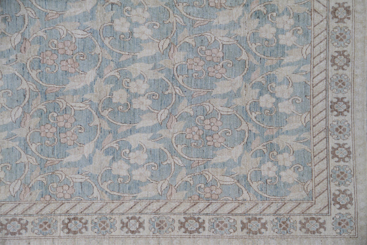 8'x10' Hand-Knotted Afghan Rug | Khotan Rug | Wool Area Rug