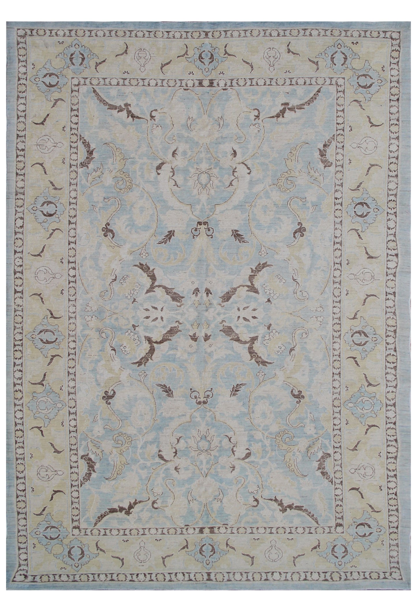 9.06 x 6.00 Blue Polonaise High Quality New Ariana Luxury Collection Area Rug
