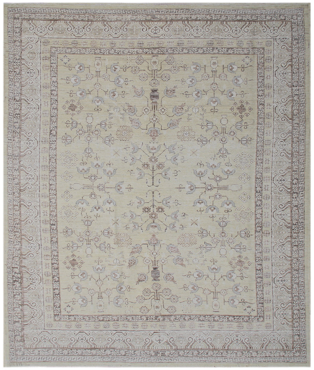 8'x10' Floral Design Samarkand Khotan Ariana Hand-Knotted Area Rug