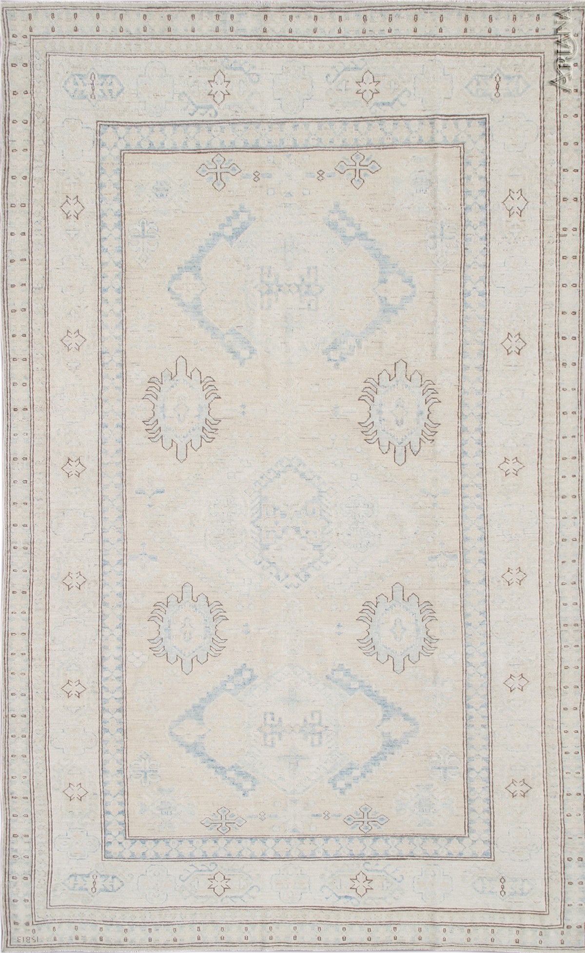 9.09 x 5.08 Soft Colors Faded Kazak Geometric Ariana Hazara Area Rug