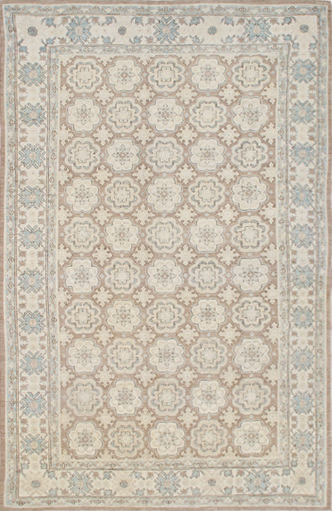 6x9 Soft Color Palette Semi-Geometric Design Ariana Transitional Area Rug