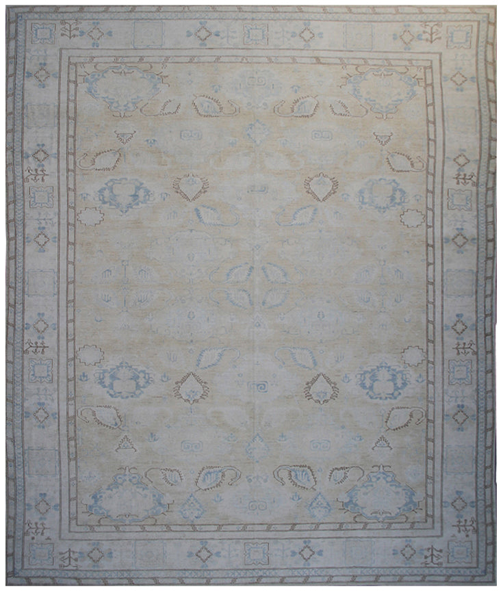 13x16 Ariana Large Caucasian Ivory Pale Hazara Rug