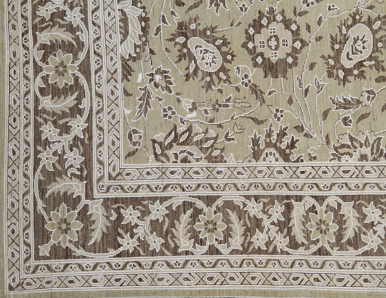10.00 x 8.00 Sultanabad Design Wool and Cotton Beige Tan Ariana Transitional Area Rug