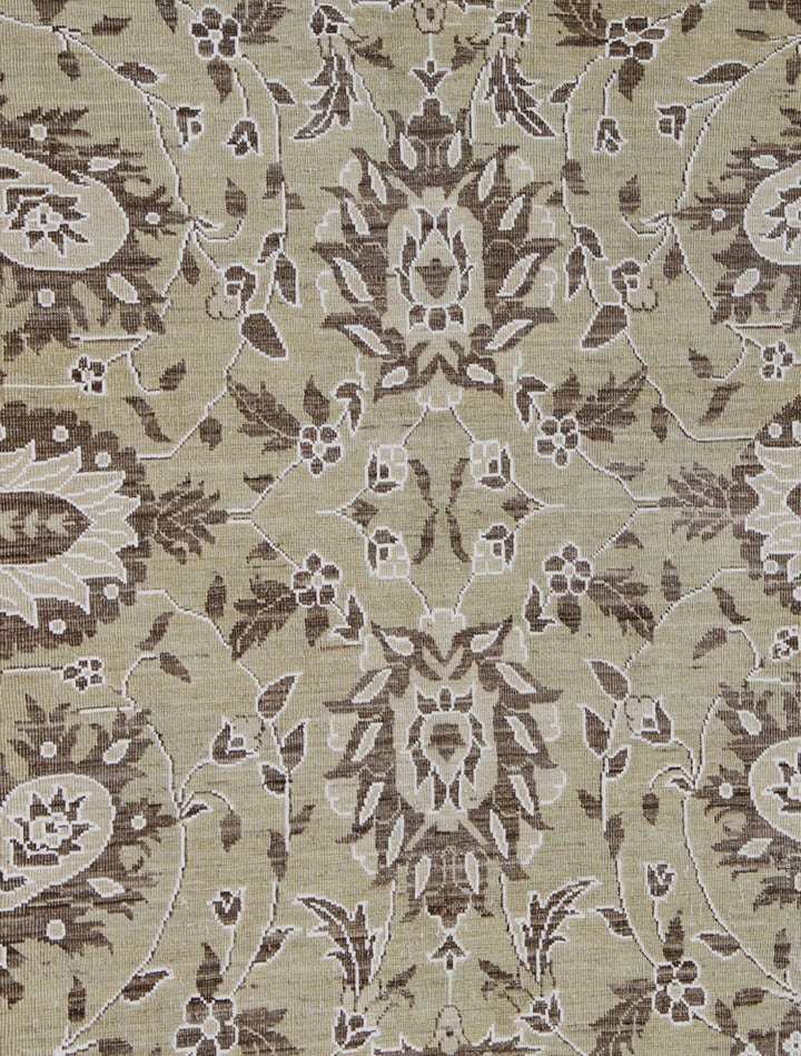 8'x10' Sultanabad Design Wool and Cotton Beige Tan Ariana Transitional Area Rug