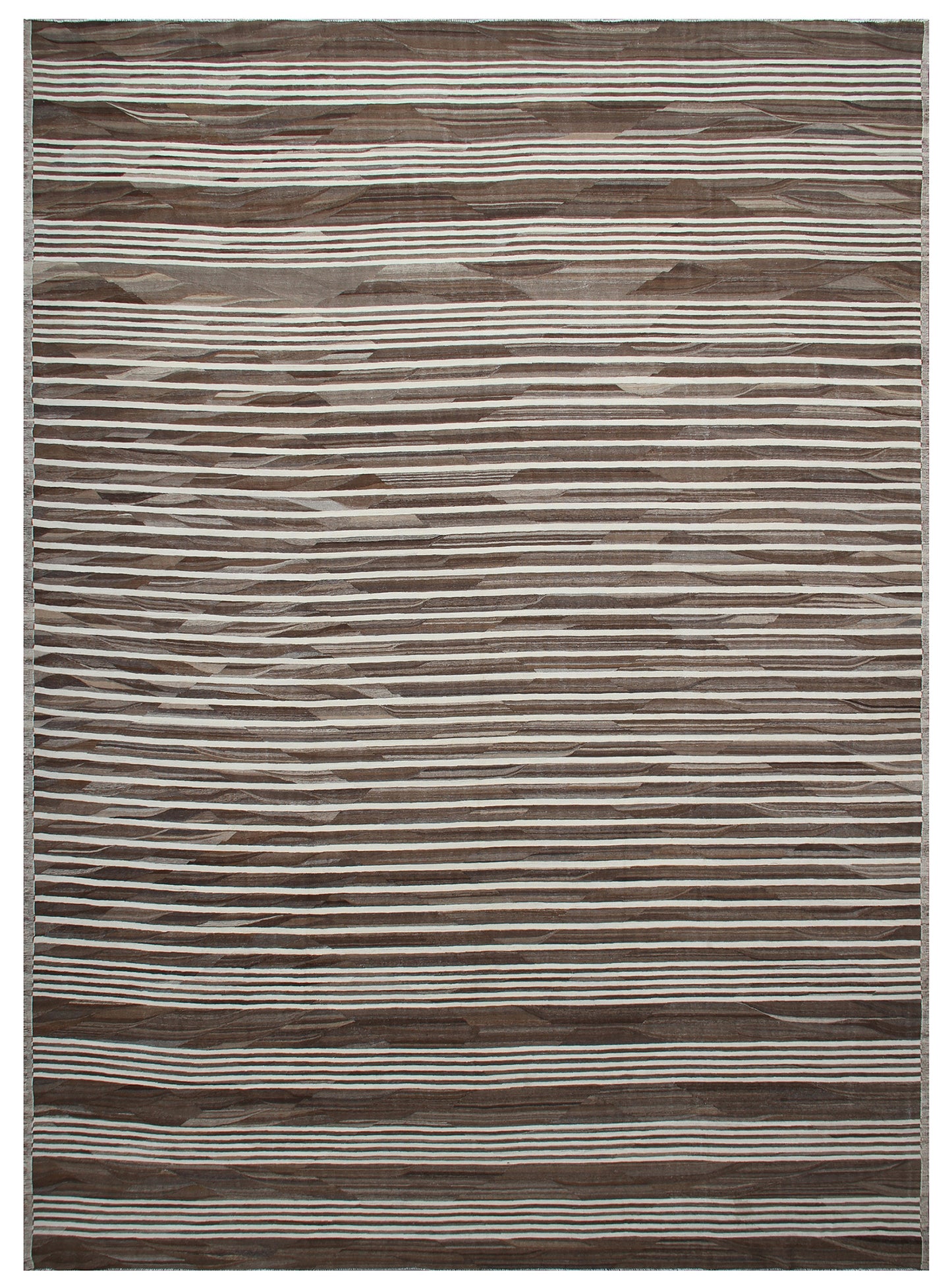 13x19 Large Striped Earth Tone Ariana Kilim