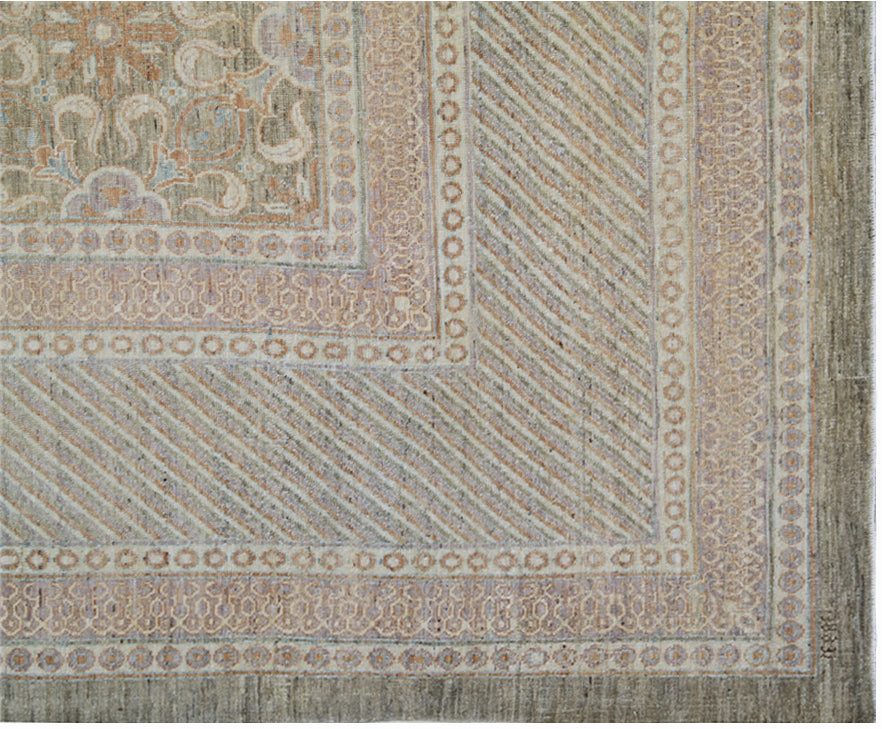 14x24 Large Olive Green Ariana Traditional Rug