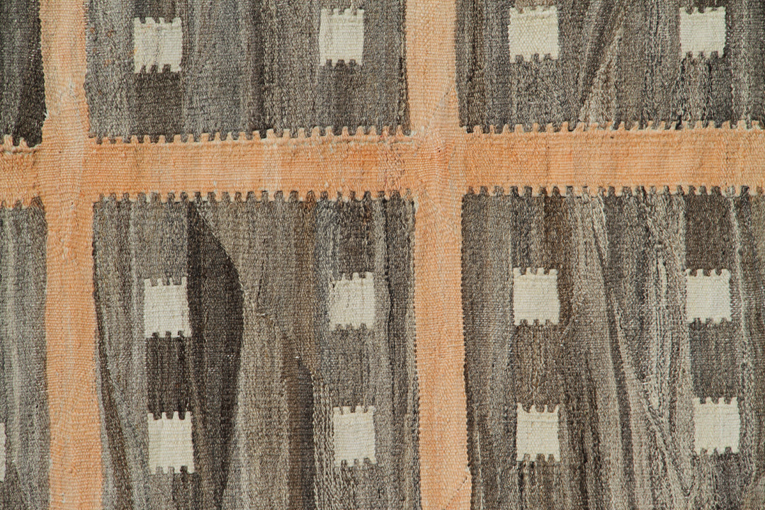 9'x12' Ariana Soft Orange Brown Ivory Kilim