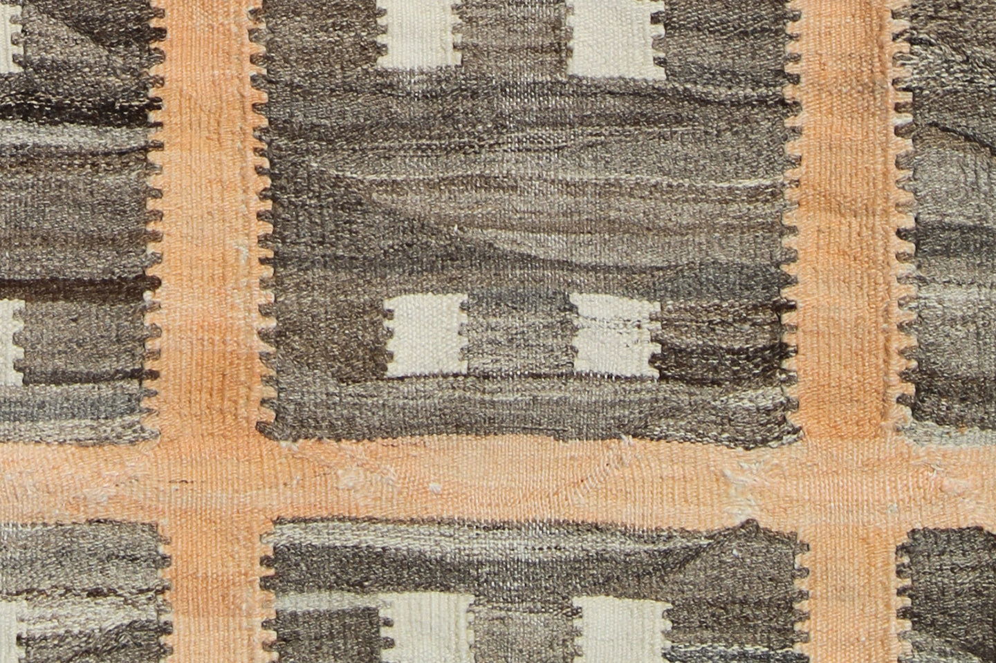 9'x12' Ariana Soft Orange Brown Ivory Kilim