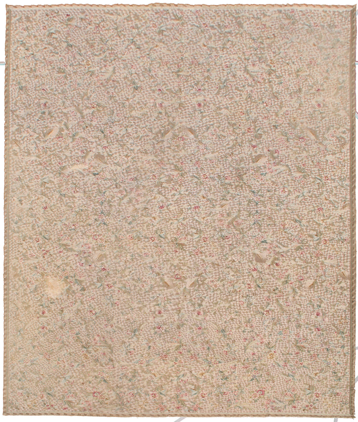 17'x26' Oversized Antique Aubusson Chain Stitch European Rug