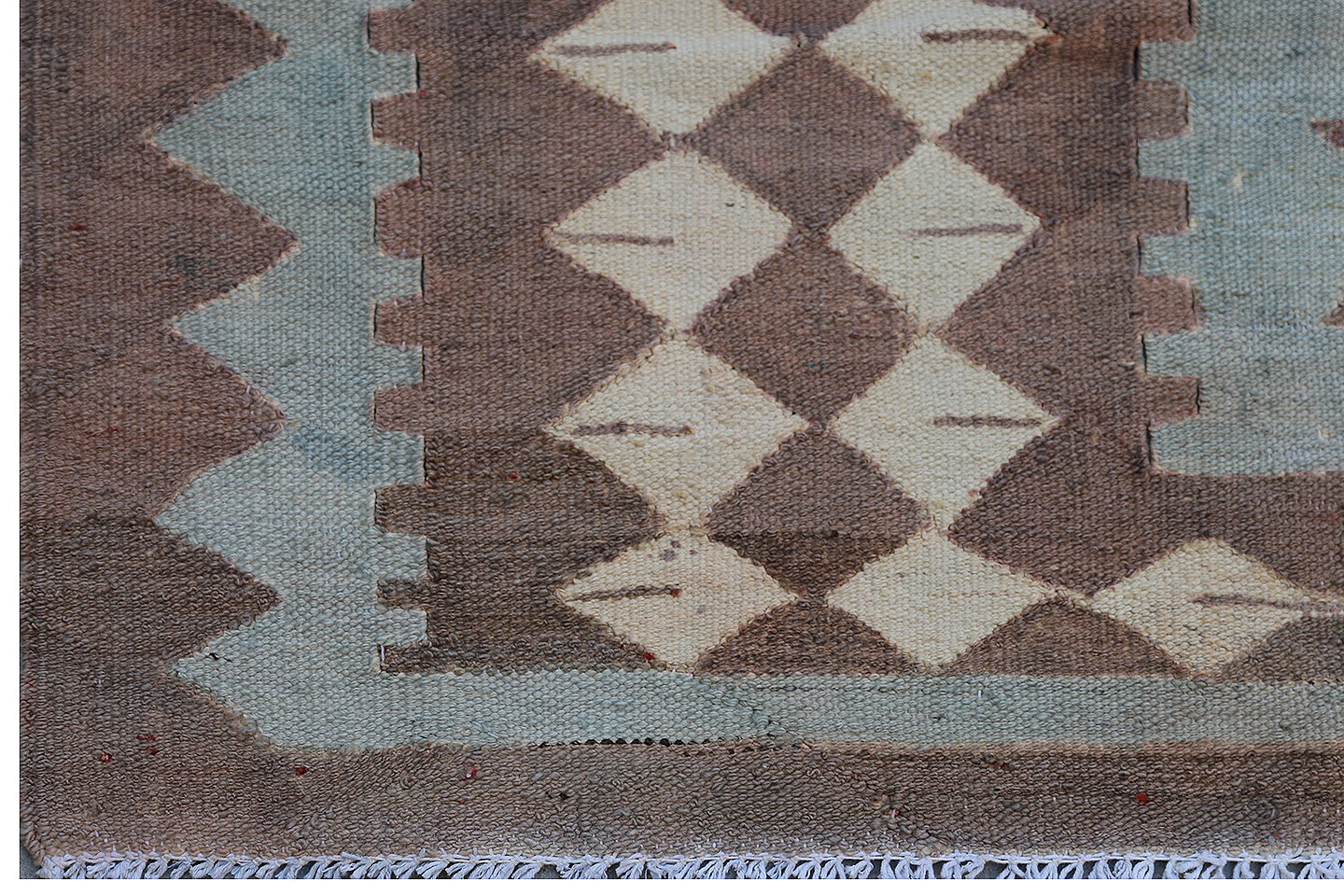 12x15 Ariana large Maimana Blue Ivory Brown Kilim