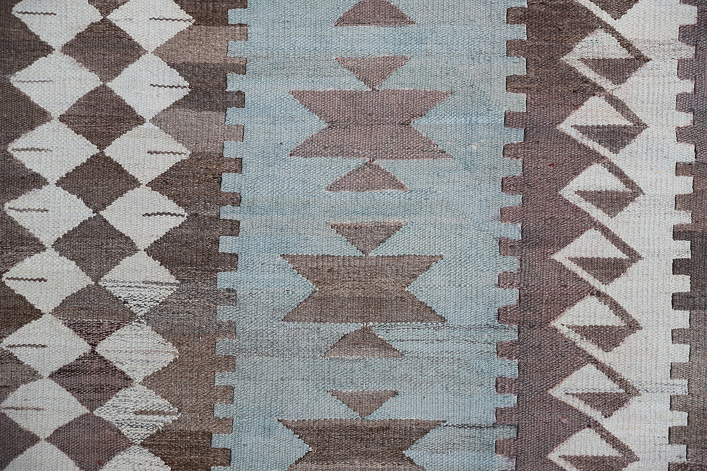 12x15 Ariana large Maimana Blue Ivory Brown Kilim
