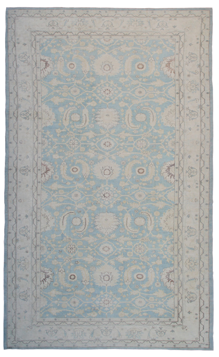 10'x17'Large Blue Sultanabad Design Ariana Traditional Rug