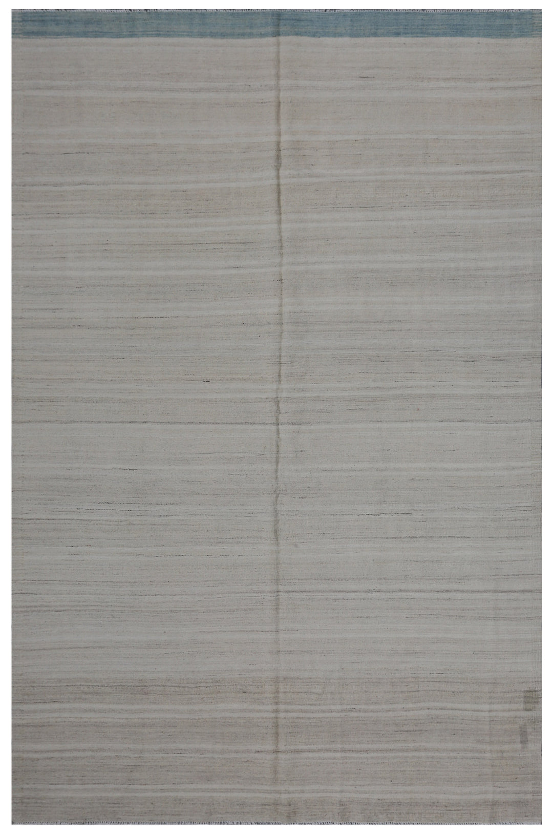 6'x10' Ariana Fine Hand-Woven Striped Blue Ivory Kilim