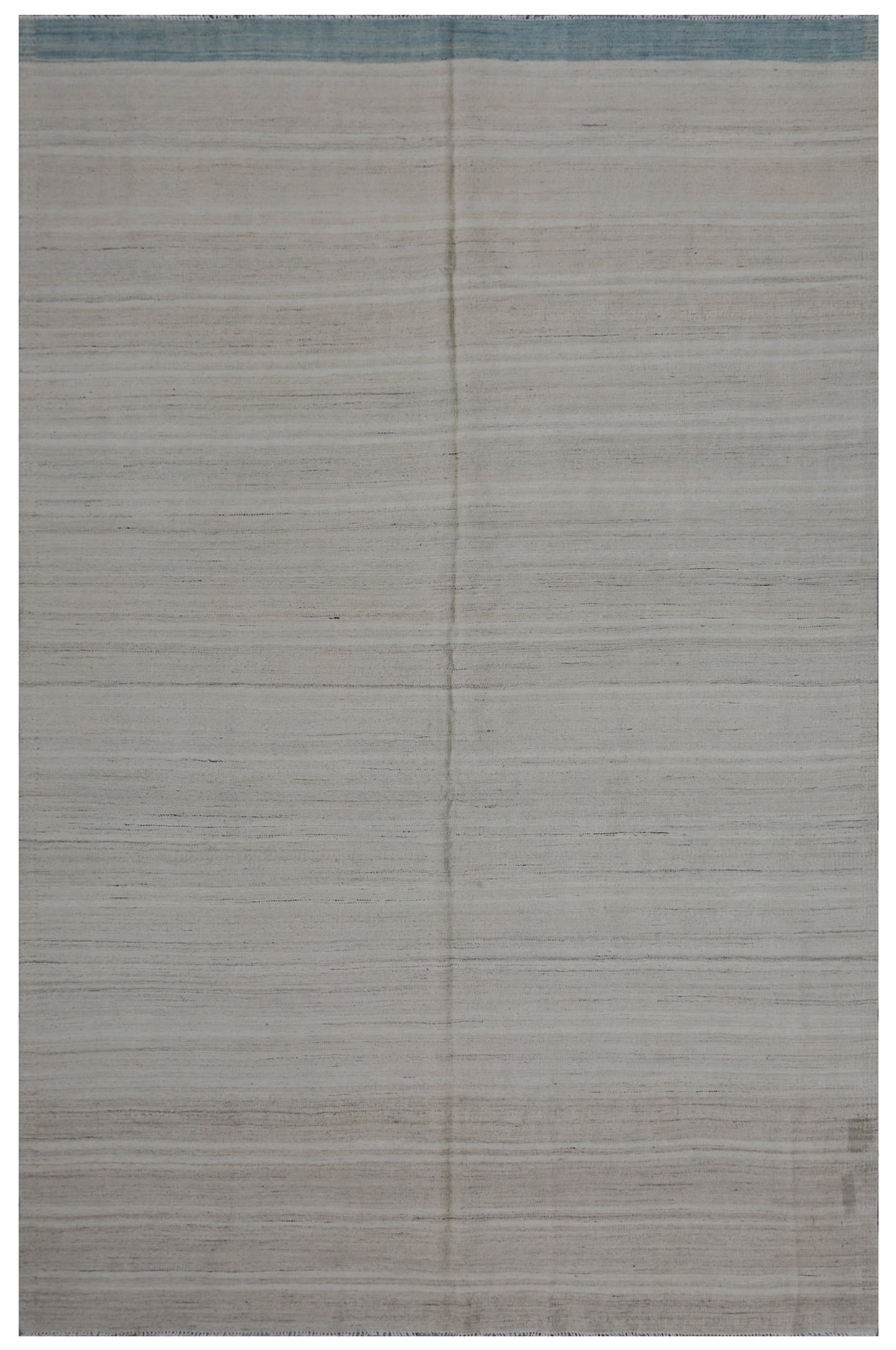 6x10 Ariana Fine Hand-Woven Striped Blue Ivory Kilim
