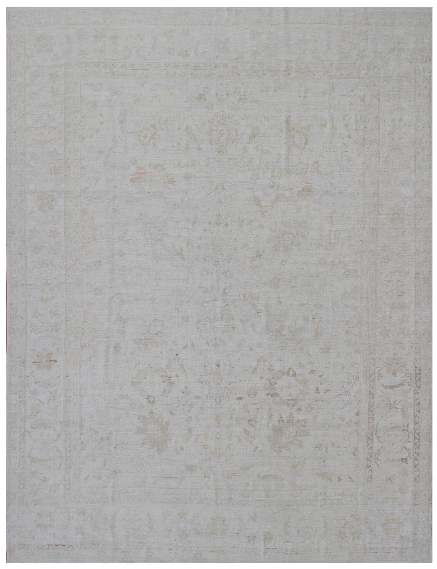 9.07 x 7.11 New Antique Soft Faded Hand-Knotted Ariana Vintage Collection