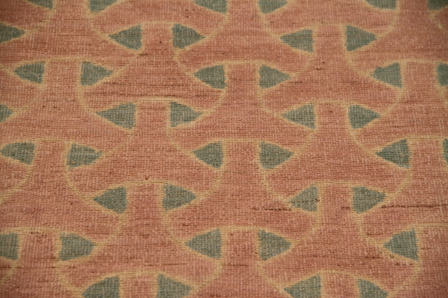 9'x12' Green and Terracotta Geometric Design Ariana Modern Rug
