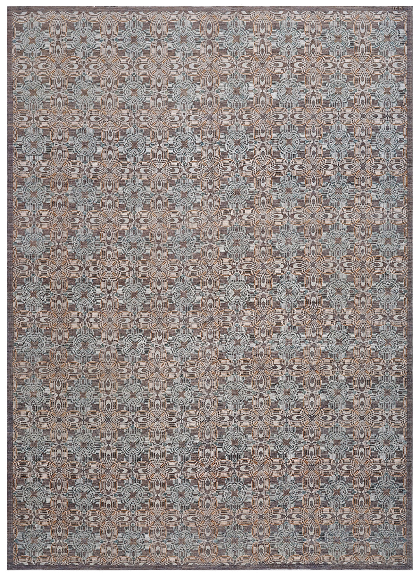 9'x12' Geometric Ariana Modern Brown Ivory Tan Rug